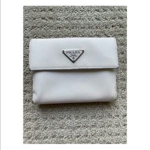 Authentic Prada wallet in white